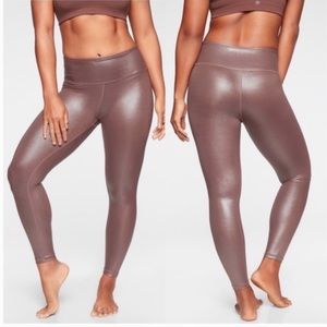 Athleta Cinnamon Brown Elation Shimmer Tight M